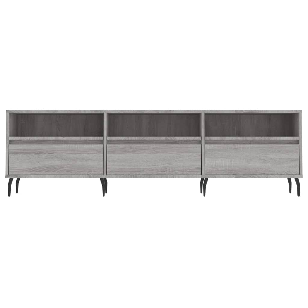 szürke sonoma színű szerelt fa TV-szekrény 150x30x44,5 cm
