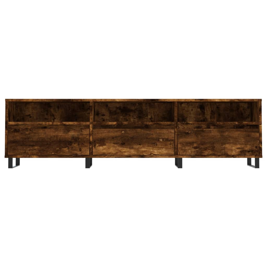 füstös tölgy színű szerelt fa TV-szekrény 150 x 30 x 44,5 cm