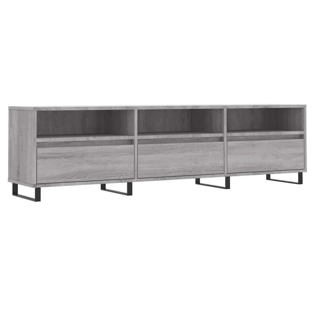 szürke sonoma színű szerelt fa TV-szekrény 150x30x44,5 cm
