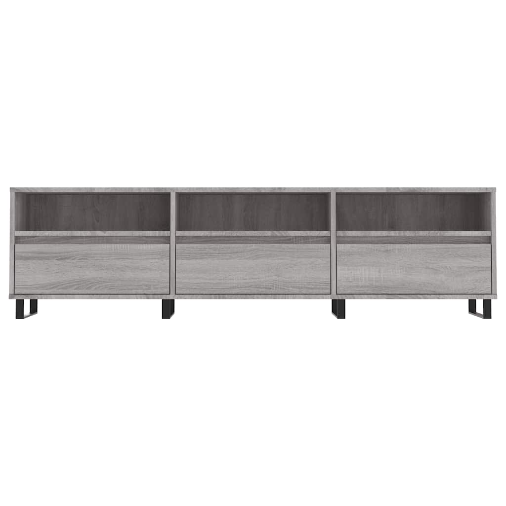 szürke sonoma színű szerelt fa TV-szekrény 150x30x44,5 cm