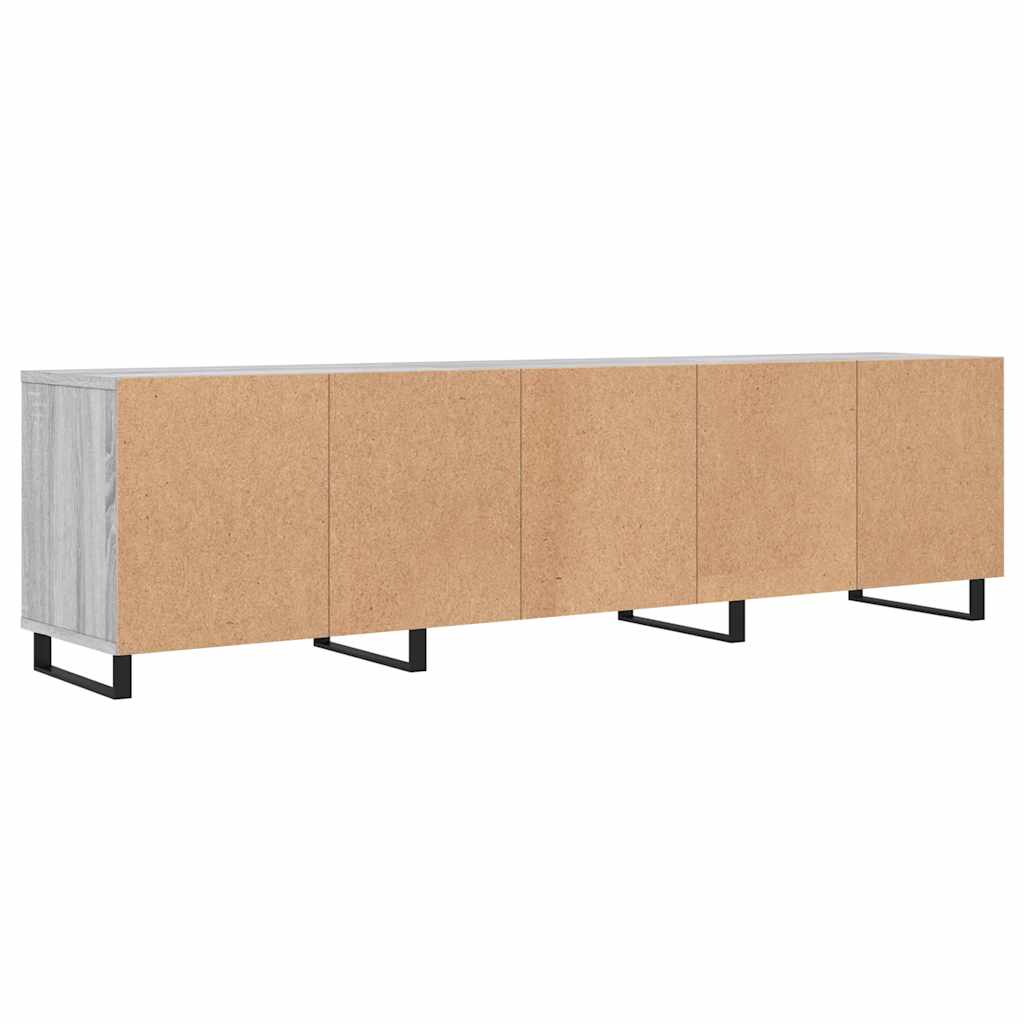 szürke sonoma színű szerelt fa TV-szekrény 150x30x44,5 cm