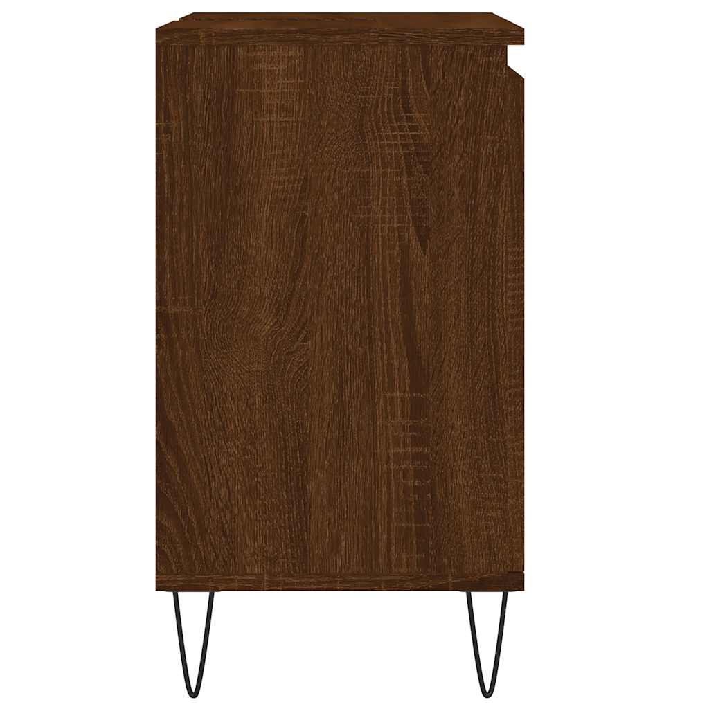 barna tölgyszínű szerelt fa fürdőszobaszekrény 58x33x60 cm