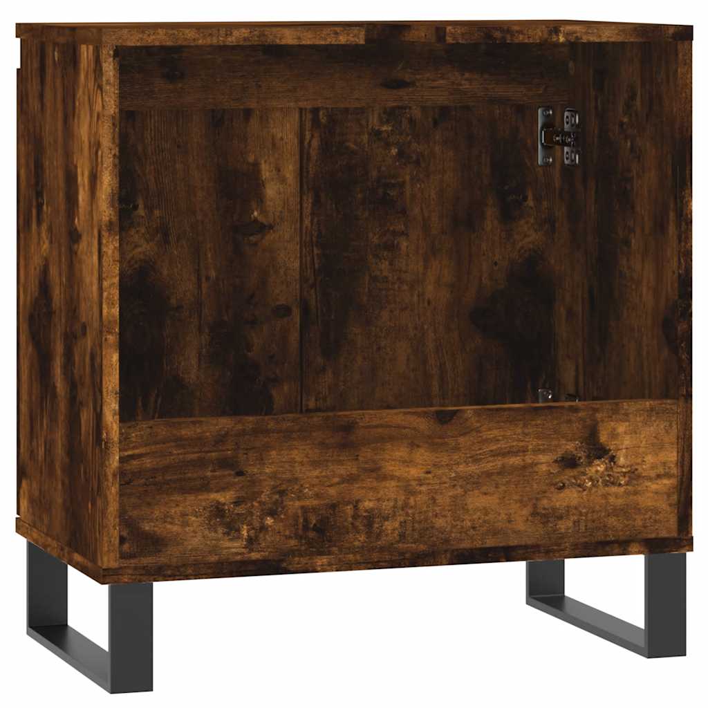 füstös tölgy színű szerelt fa fürdőszobaszekrény 58x33x60 cm