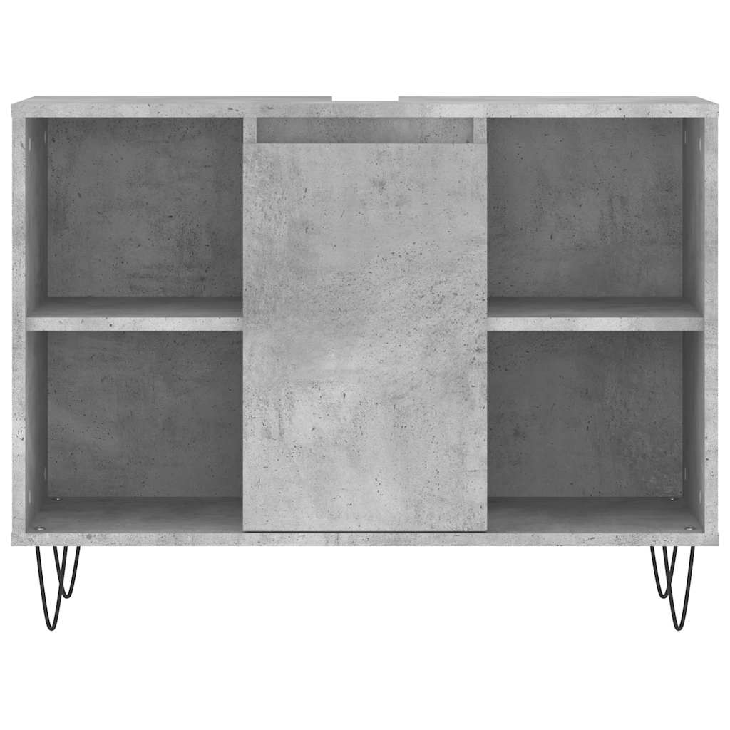 betonszürke szerelt fa fürdőszobaszekrény 80 x 33 x 60 cm
