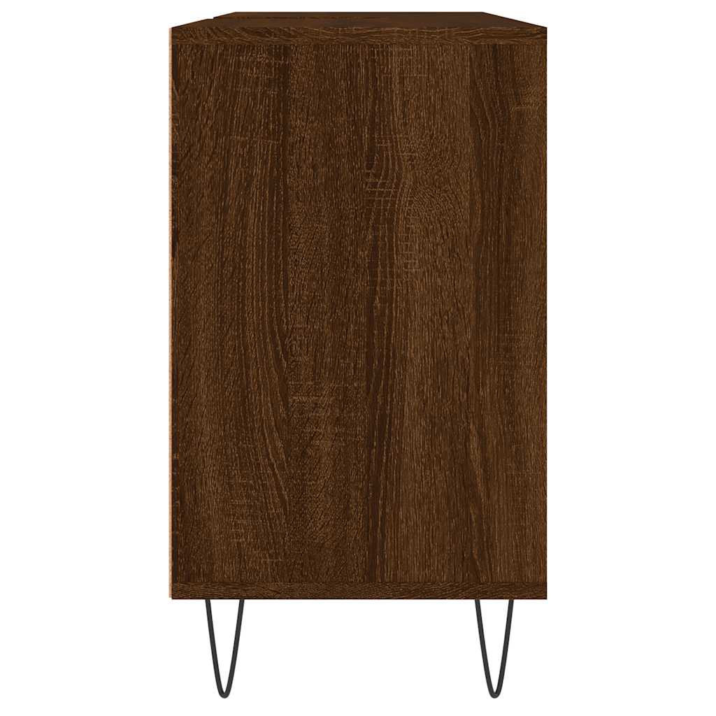 barna tölgyszínű szerelt fa mosdószekrény 80 x 33 x 60 cm