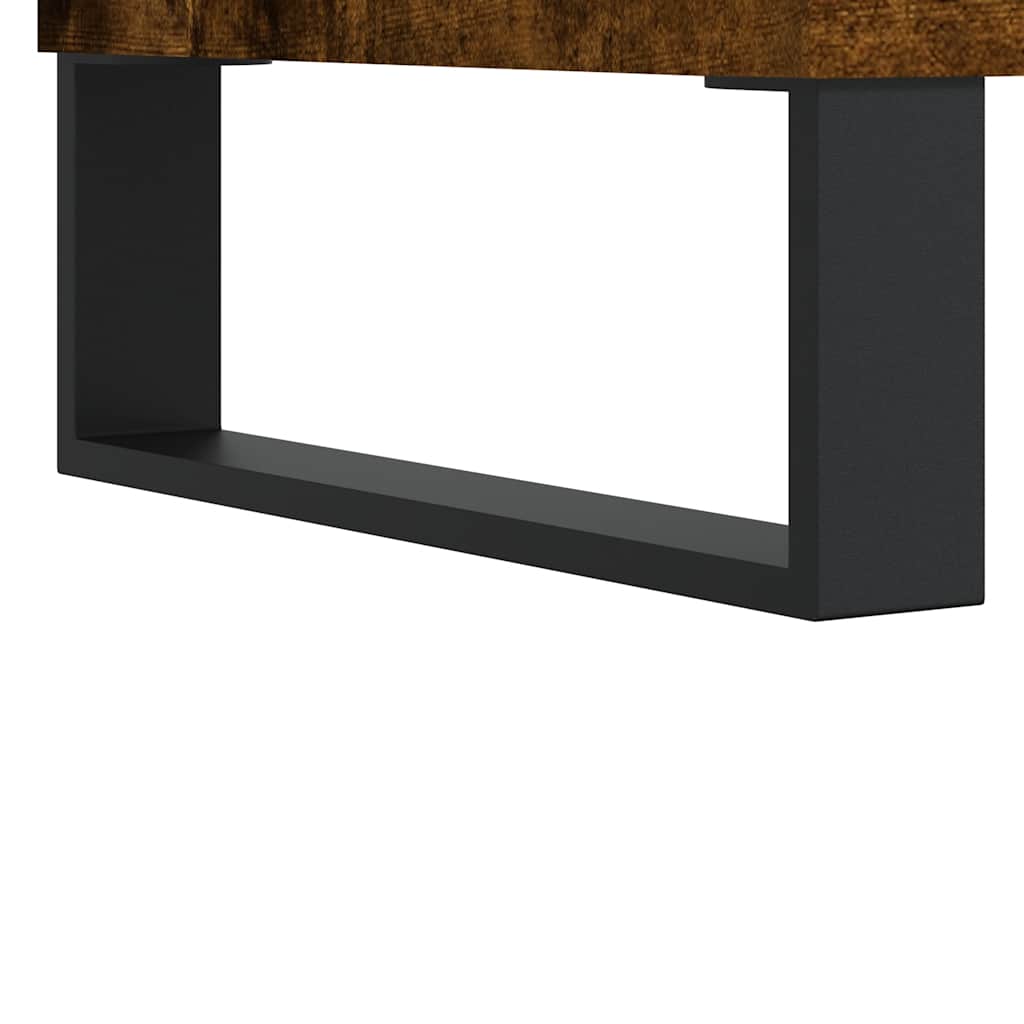 füstös tölgy színű szerelt fa fürdőszobaszekrény 80x33x60 cm
