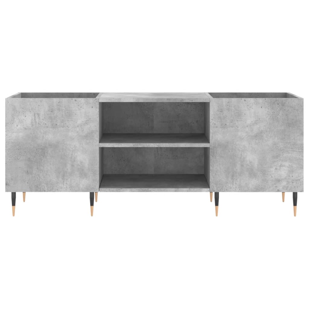 betonszürke szerelt fa hanglemezszekrény 121x38x48 cm