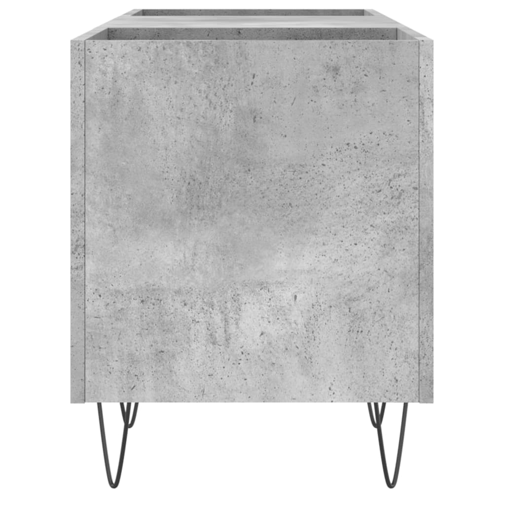 betonszürke szerelt fa hanglemezszekrény 121x38x48 cm