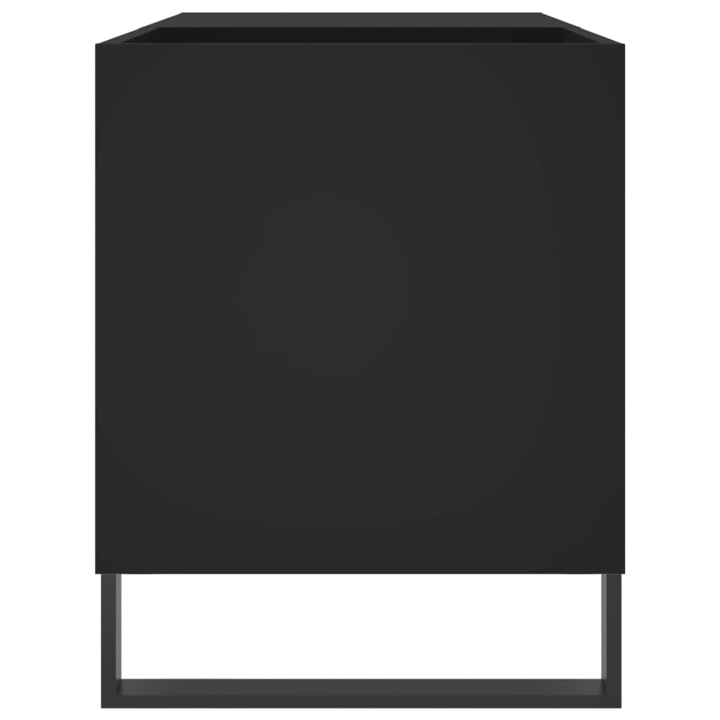fekete szerelt fa hanglemezszekrény 85x38x48 cm