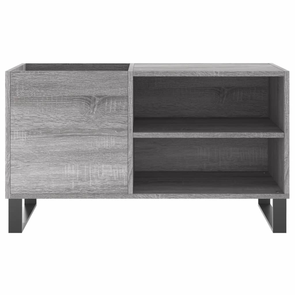 szürke sonoma színű szerelt fa hanglemezszekrény 85x38x48 cm