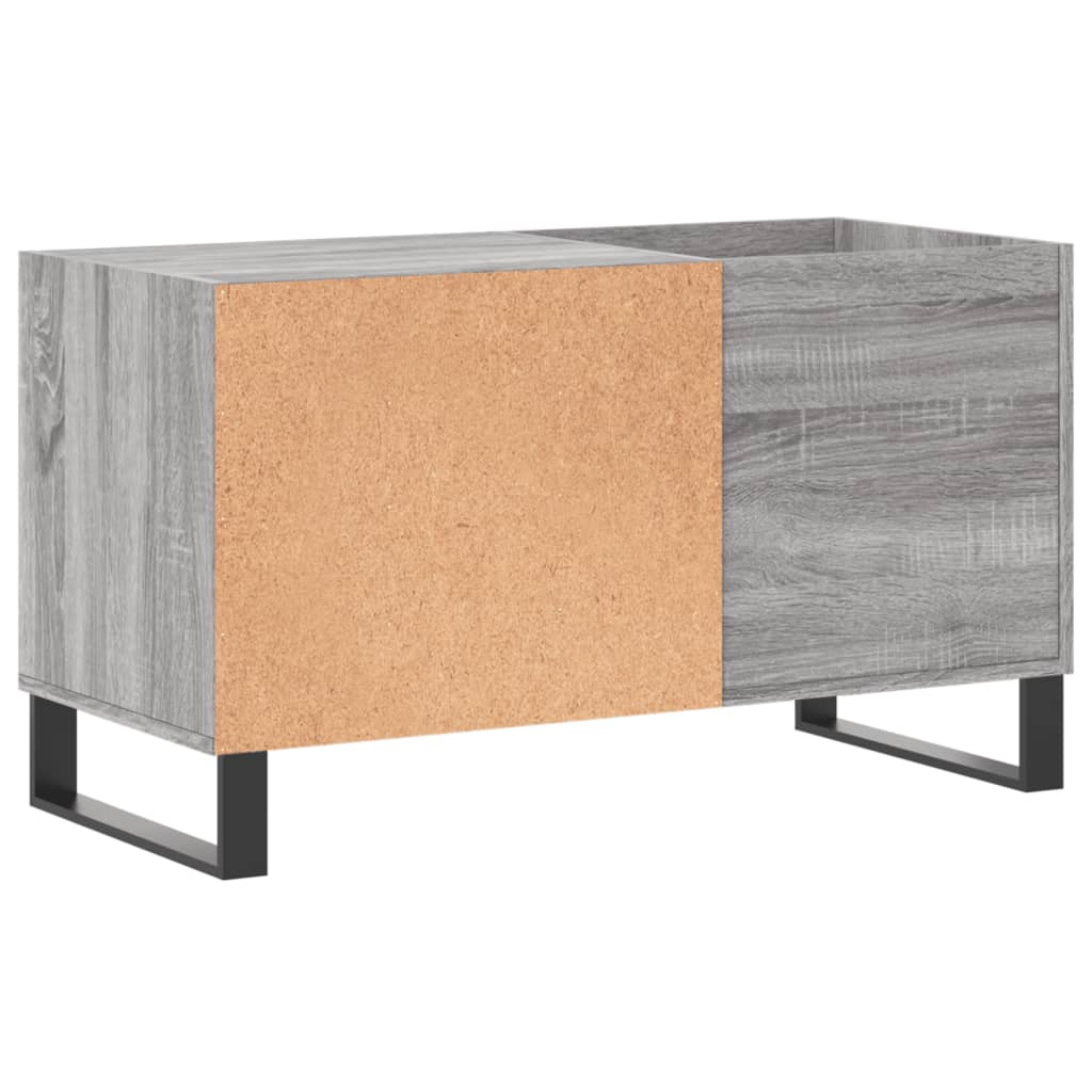 szürke sonoma színű szerelt fa hanglemezszekrény 85x38x48 cm