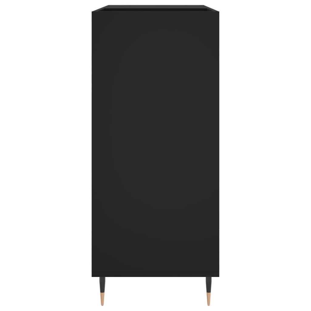 fekete szerelt fa hanglemezszekrény 84,5 x 38 x 89 cm