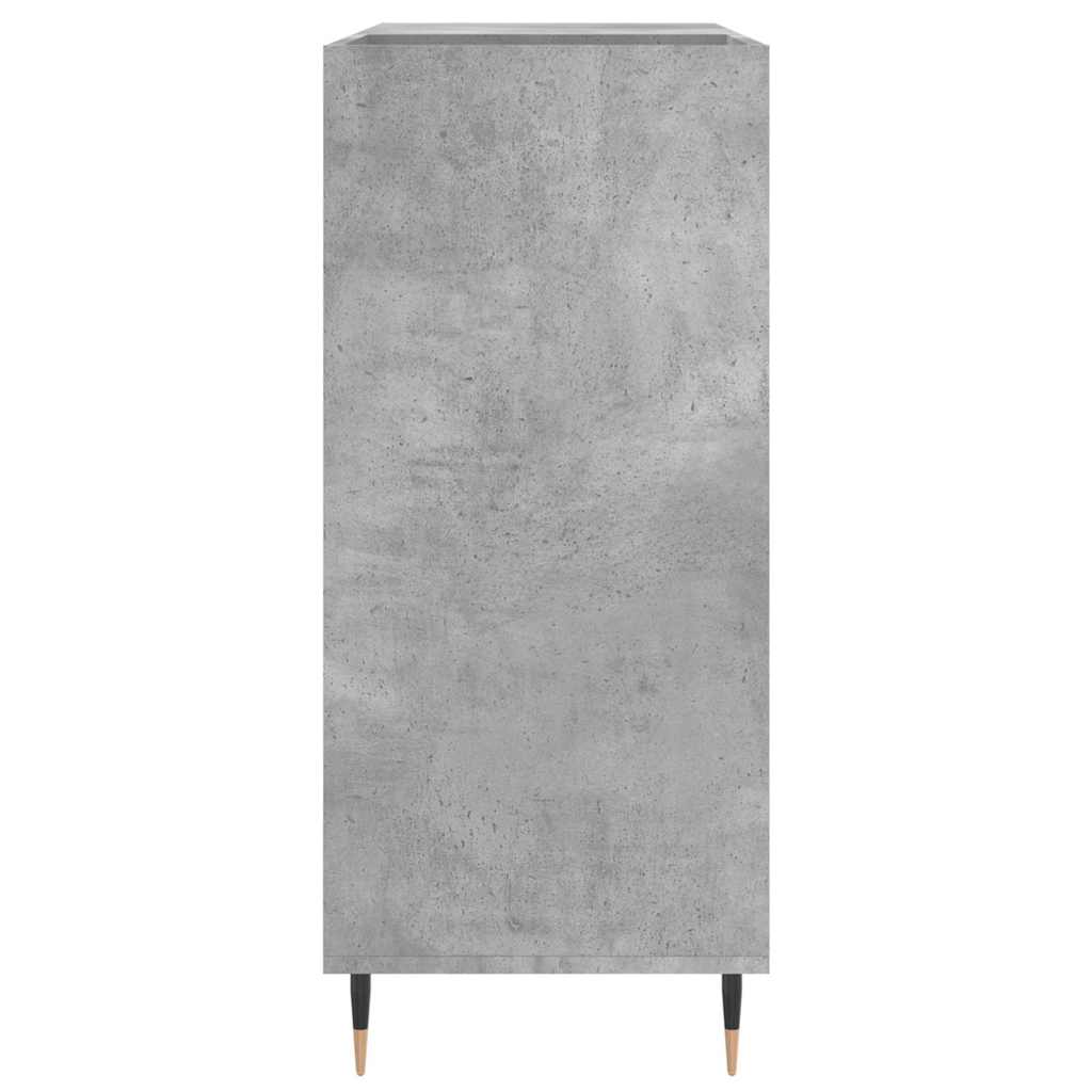 betonszürke szerelt fa hanglemezszekrény 84,5 x 38 x 89 cm
