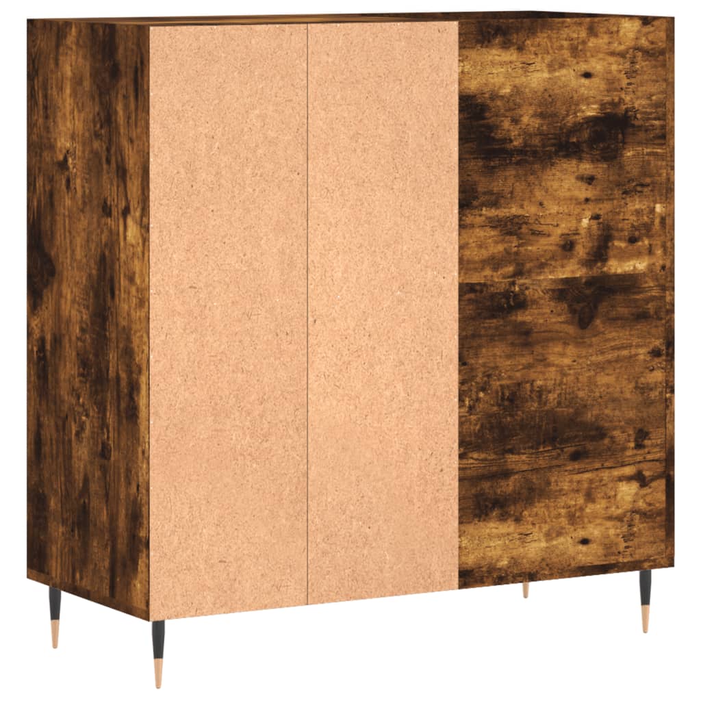 füstös tölgy színű szerelt fa hanglemezszekrény 84,5x38x89 cm