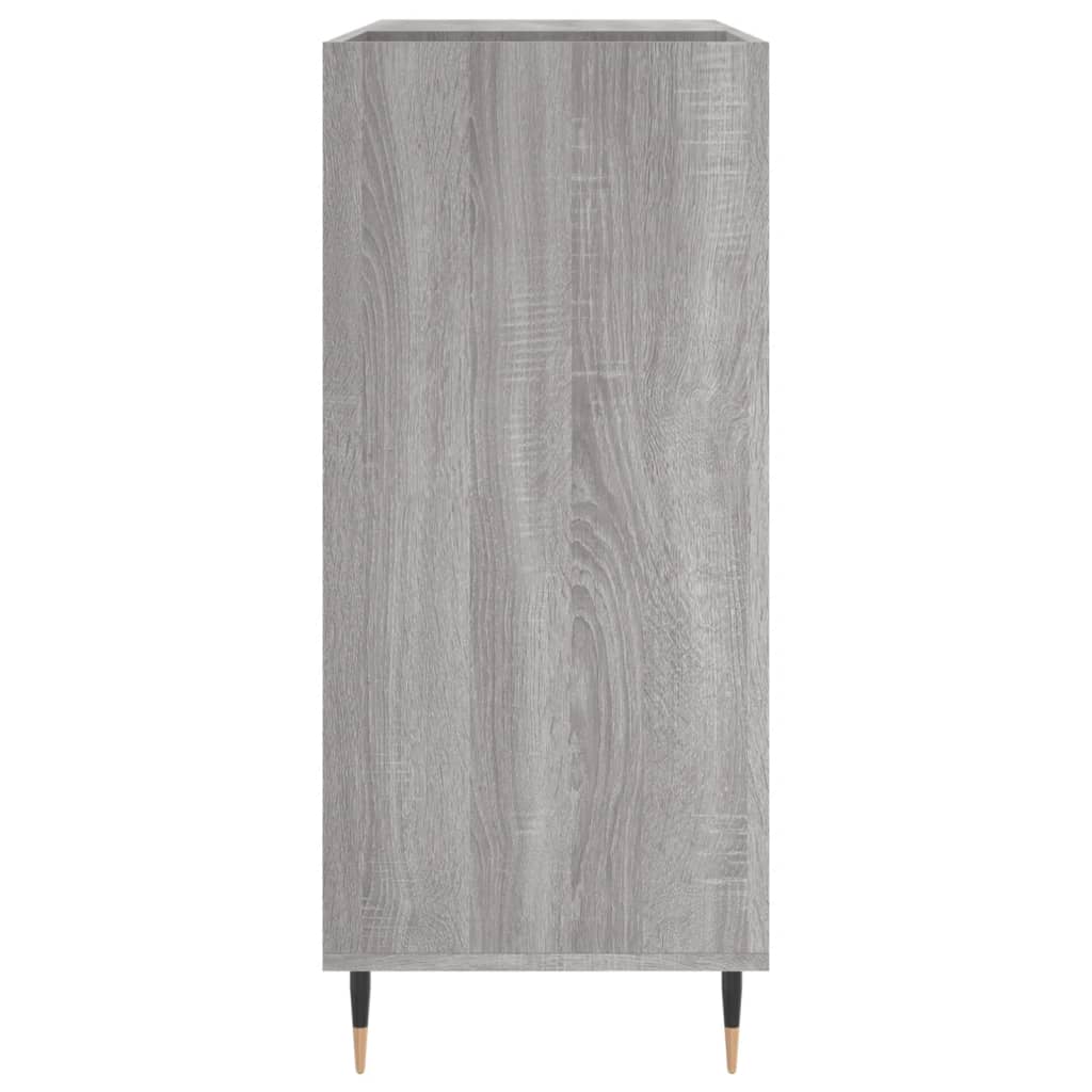 szürke sonoma színű szerelt fa hanglemezszekrény 84,5x38x89 cm