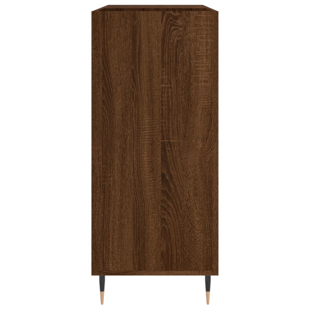 barna tölgy színű szerelt fa hanglemezszekrény 84,5x38x89 cm
