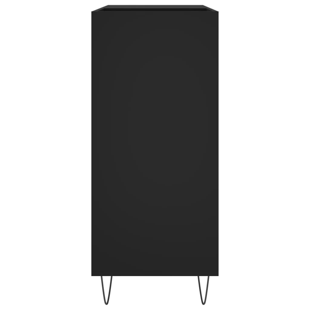 fekete szerelt fa hanglemezszekrény 84,5 x 38 x 89 cm