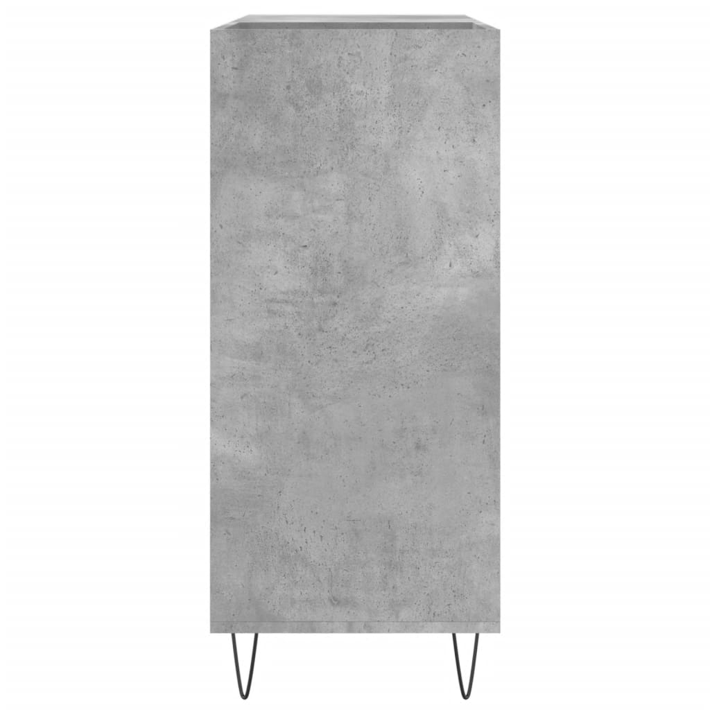 betonszürke szerelt fa hanglemezszekrény 84,5 x 38 x 89 cm