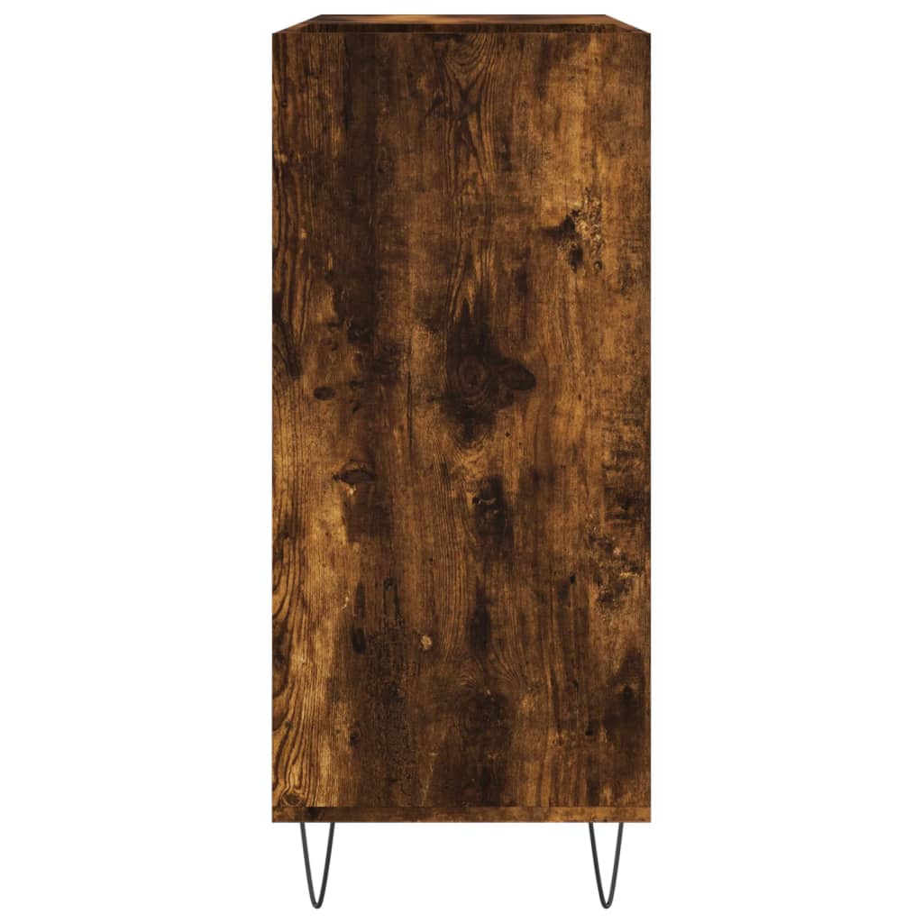 füstös tölgy színű szerelt fa hanglemezszekrény 84,5x38x89 cm