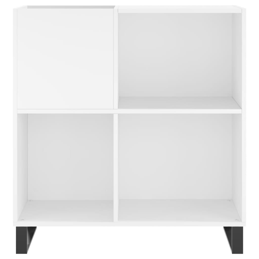 fehér szerelt fa hanglemezszekrény 84,5 x 38 x 89 cm