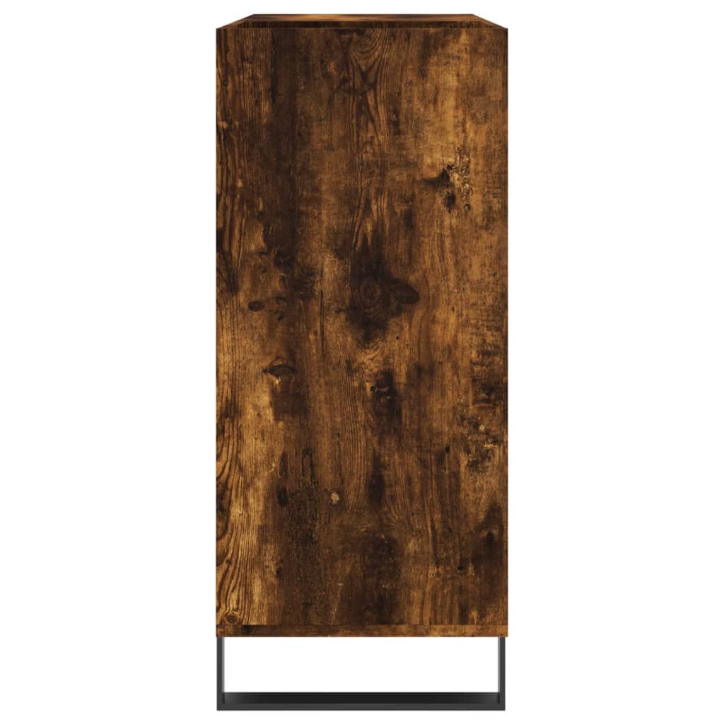 füstös tölgy színű szerelt fa hanglemezszekrény 84,5x38x89 cm