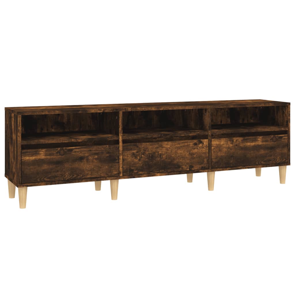 füstös tölgy színű szerelt fa TV-szekrény 150 x 30 x 44,5 cm