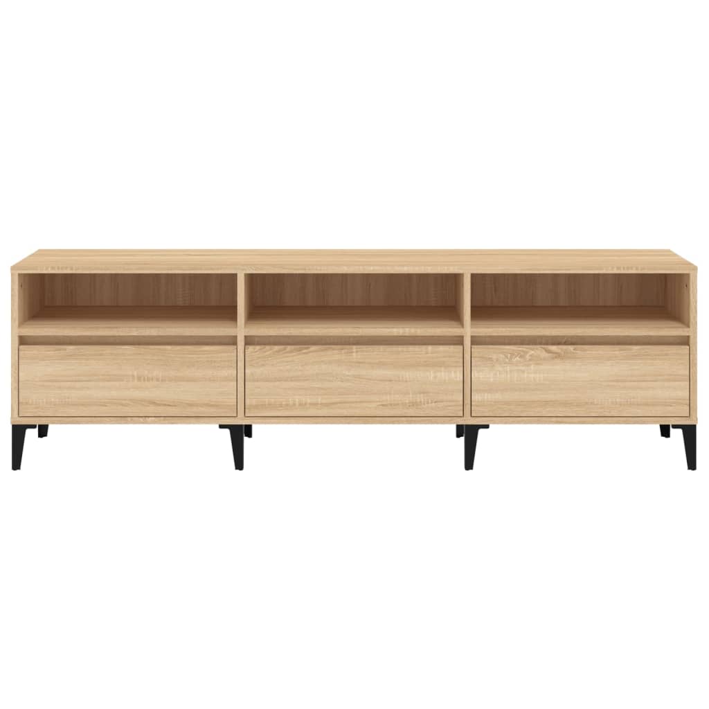 sonoma tölgy színű szerelt fa fali TV-szekrény 150x30x44,5 cm
