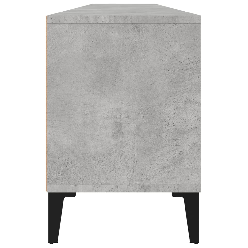 betonszürke szerelt fa TV-szekrény 150x30x44,5 cm