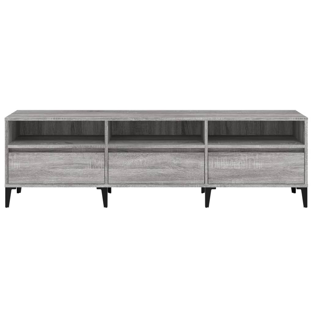 szürke sonoma színű szerelt fa TV-szekrény 150x30x44,5 cm