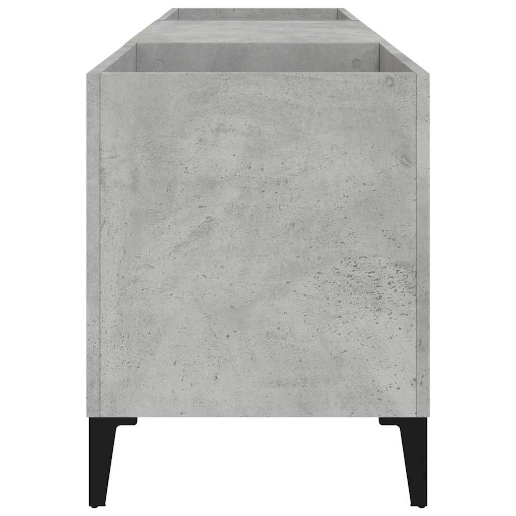 betonszürke szerelt fa hanglemezszekrény 121x38x48 cm