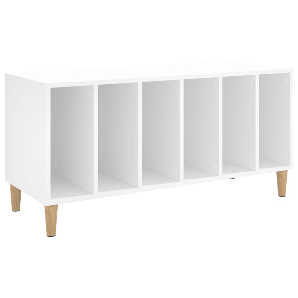 fehér szerelt fa hanglemezszekrény 100 x 38 x 48 cm