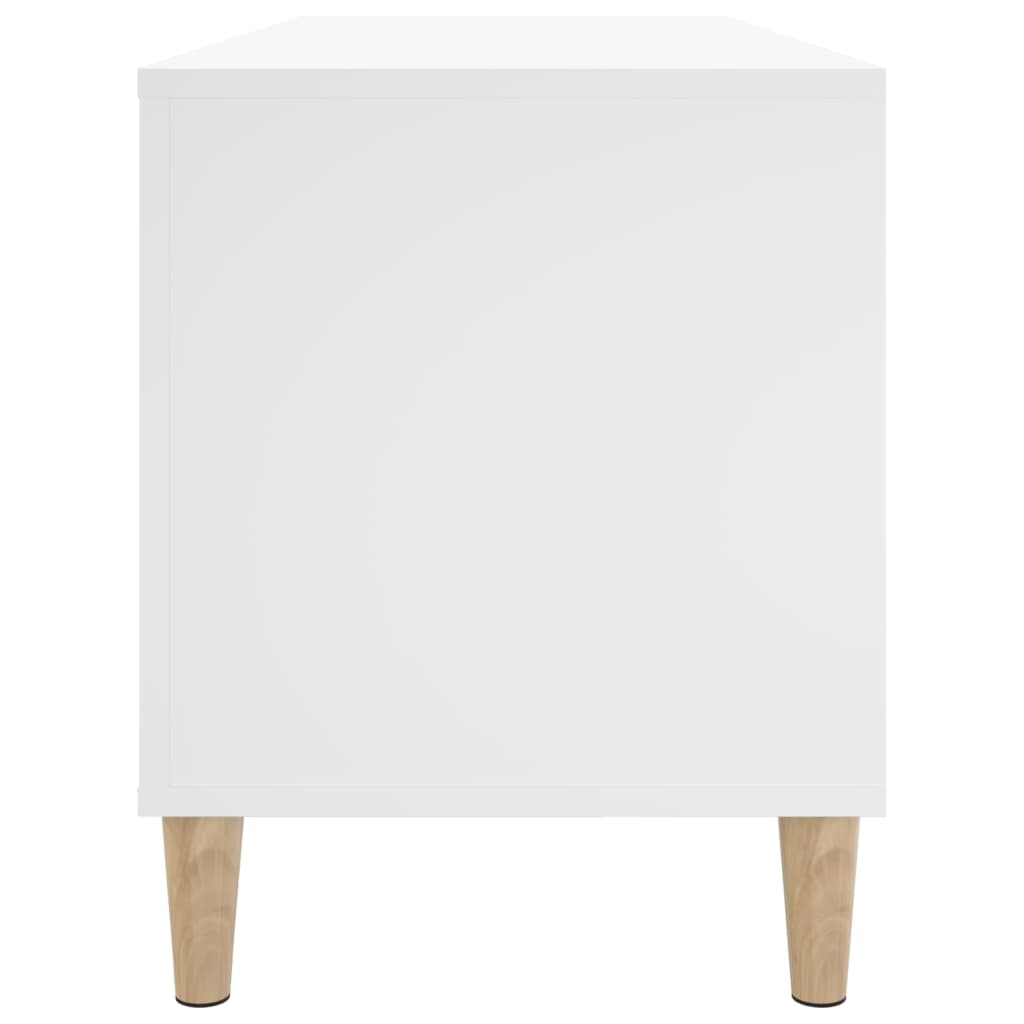 fehér szerelt fa hanglemezszekrény 100 x 38 x 48 cm