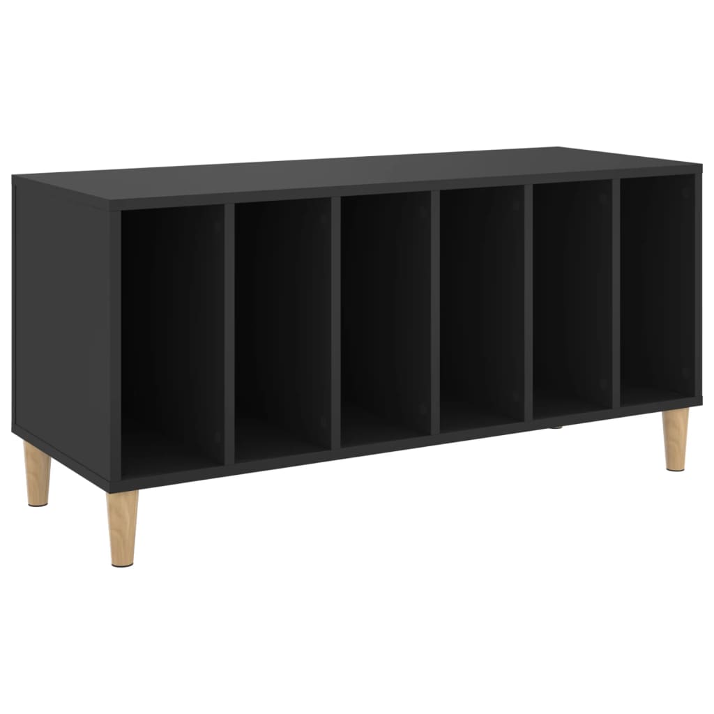 fekete szerelt fa hanglemezszekrény 100 x 38x 48 cm