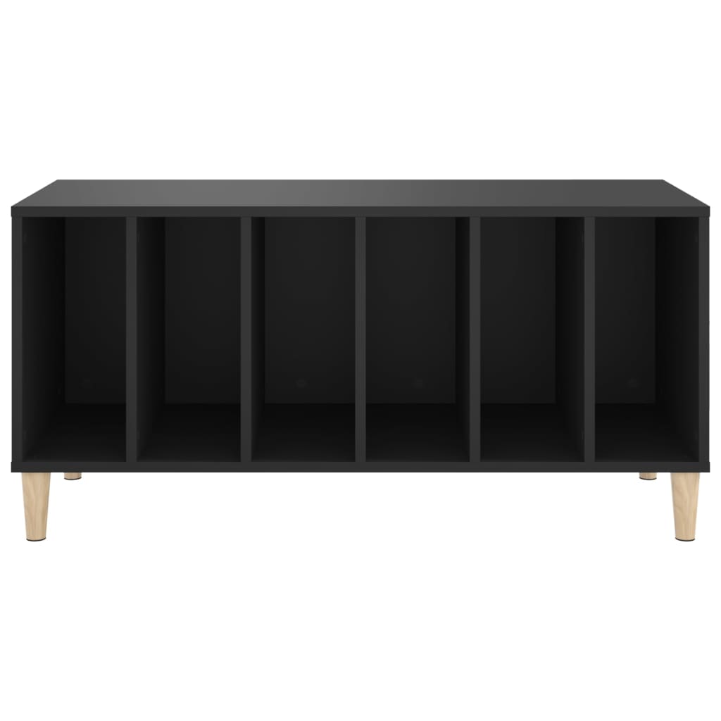 fekete szerelt fa hanglemezszekrény 100 x 38x 48 cm