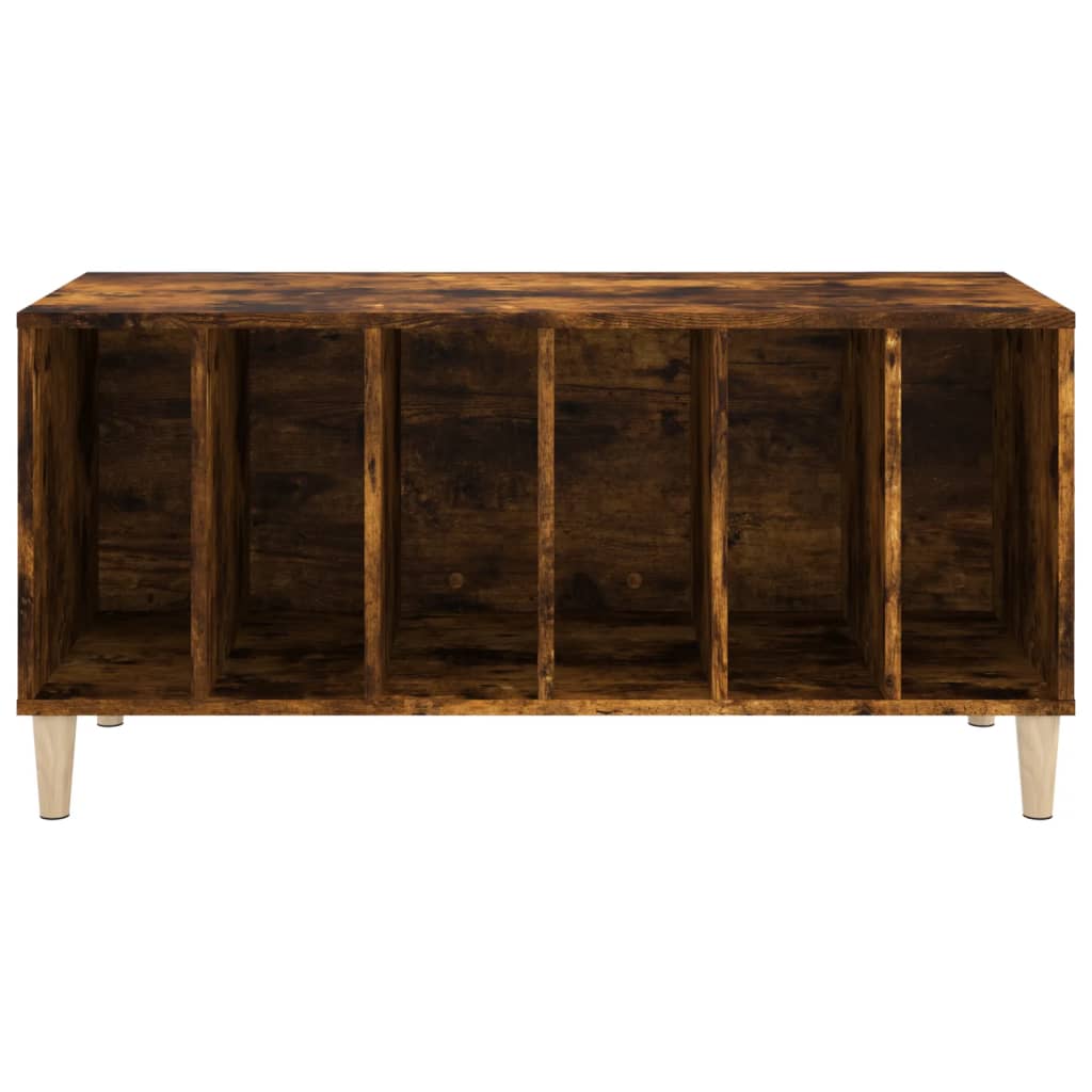 füstös tölgy színű szerelt fa hanglemezszekrény 100x38x48 cm