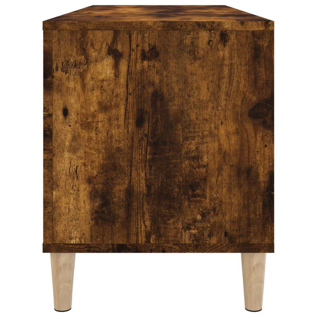 füstös tölgy színű szerelt fa hanglemezszekrény 100x38x48 cm