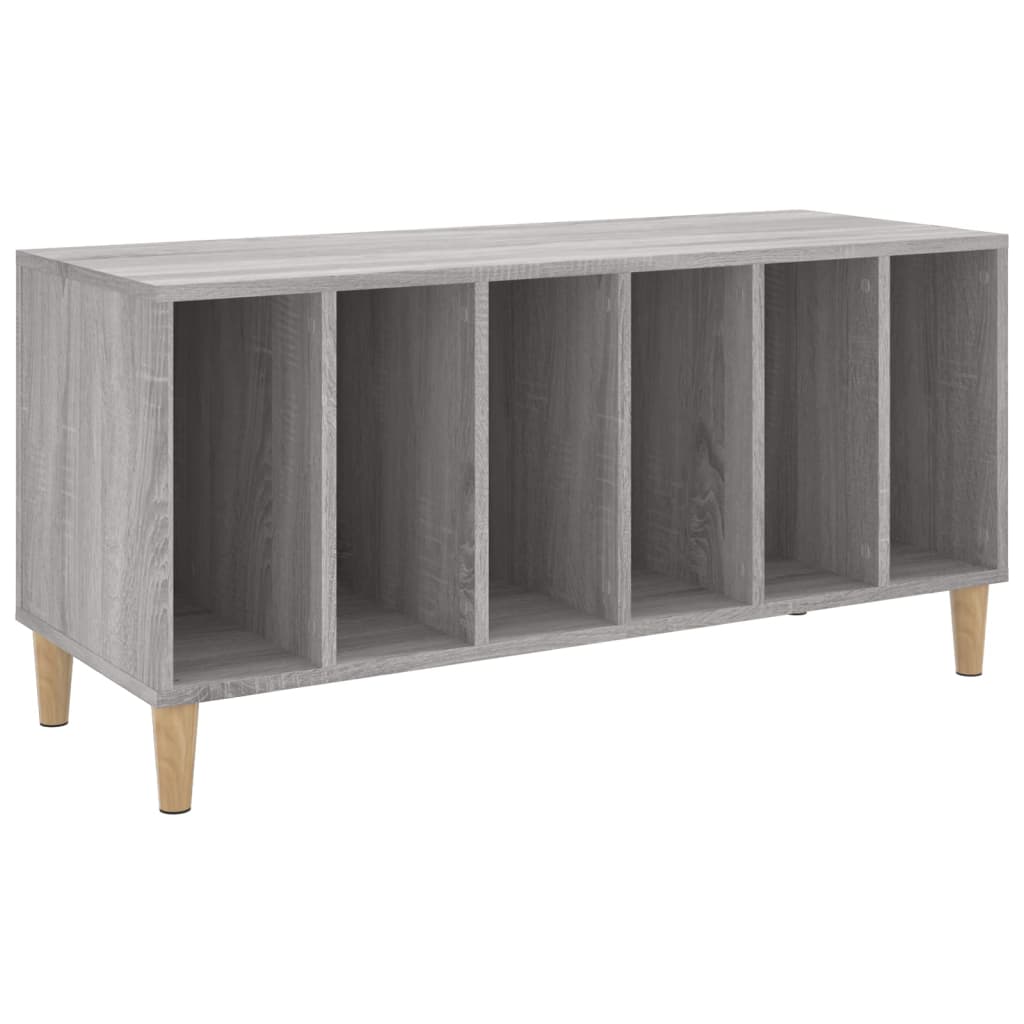 szürke sonoma színű szerelt fa hanglemezszekrény 100x38x48 cm