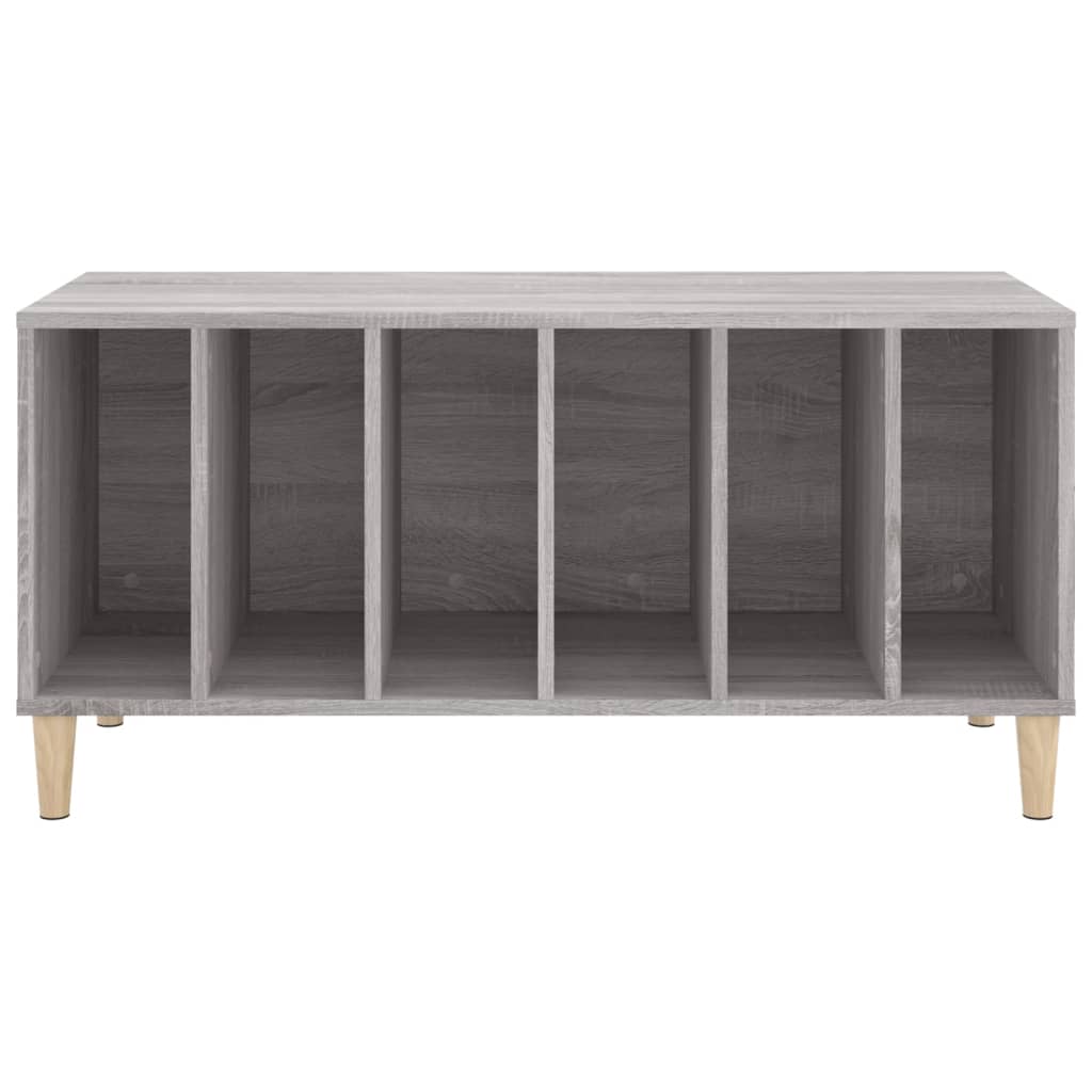 szürke sonoma színű szerelt fa hanglemezszekrény 100x38x48 cm