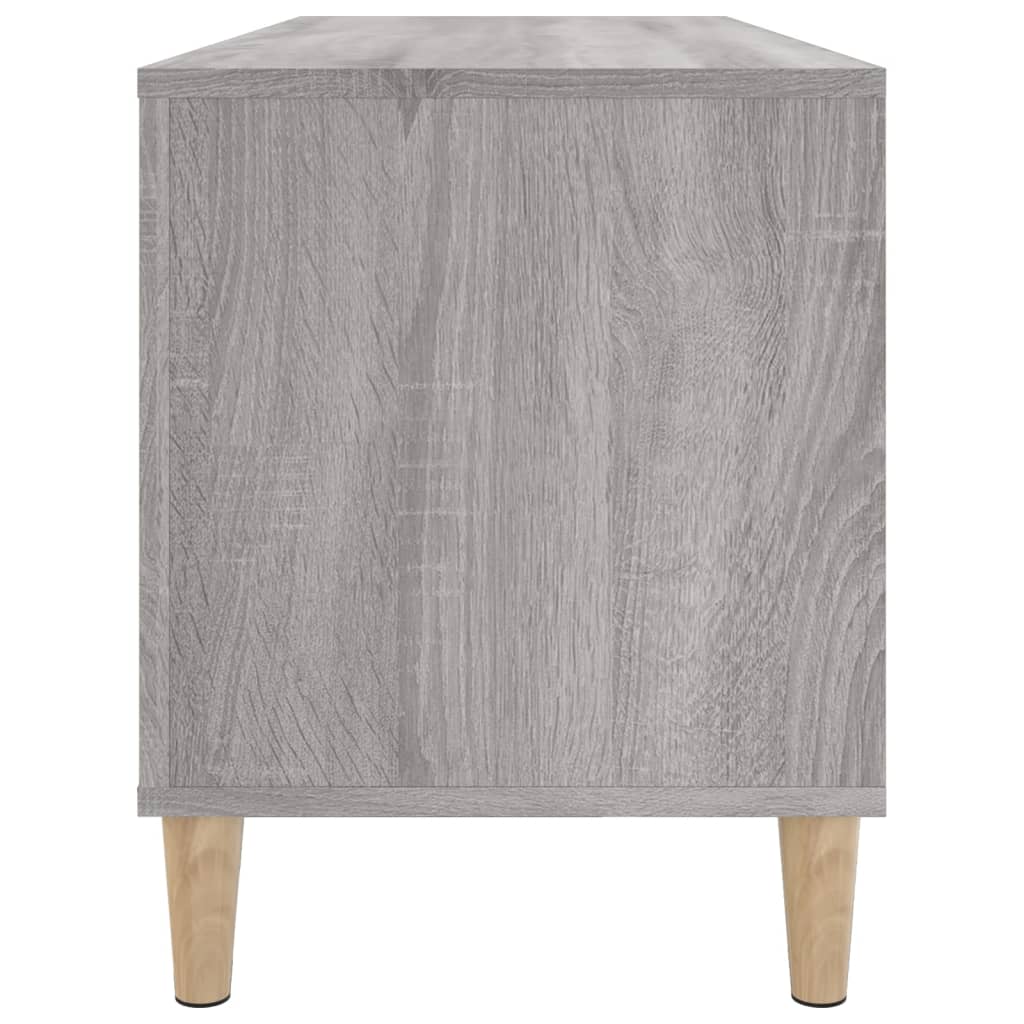 szürke sonoma színű szerelt fa hanglemezszekrény 100x38x48 cm