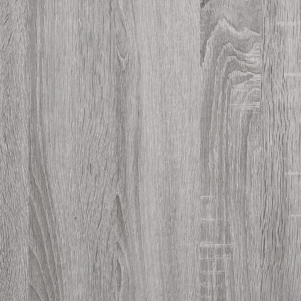 szürke sonoma színű szerelt fa hanglemezszekrény 100x38x48 cm