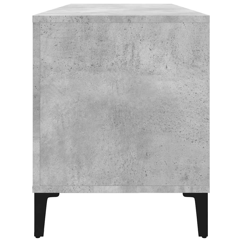 betonszürke szerelt fa hanglemezszekrény 100 x 38 x 48 cm