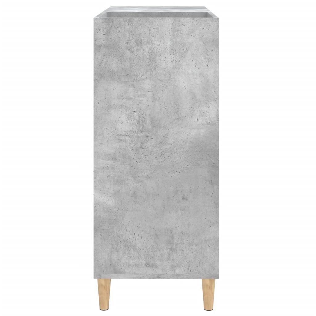 betonszürke szerelt fa hanglemezszekrény 84,5 x 38 x 89 cm