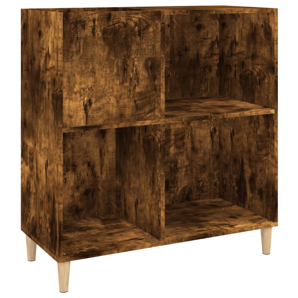 füstös tölgy színű szerelt fa hanglemezszekrény 84,5x38x89 cm