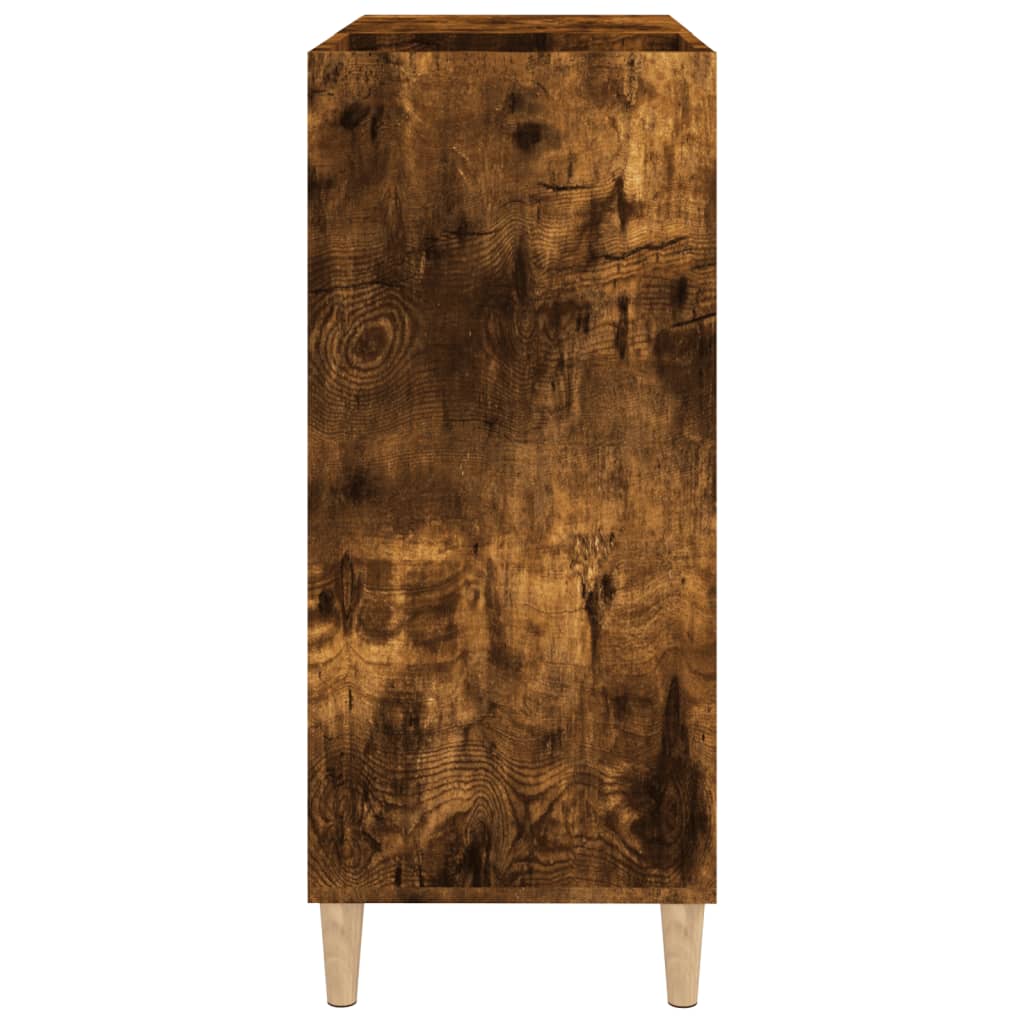 füstös tölgy színű szerelt fa hanglemezszekrény 84,5x38x89 cm