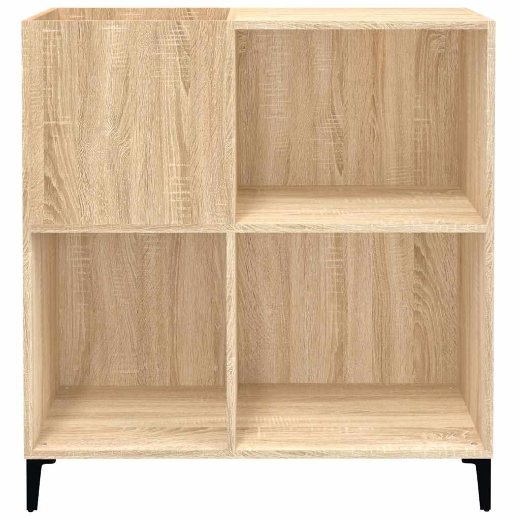 sonoma tölgy színű szerelt fa hanglemezszekrény 84,5x38x89 cm