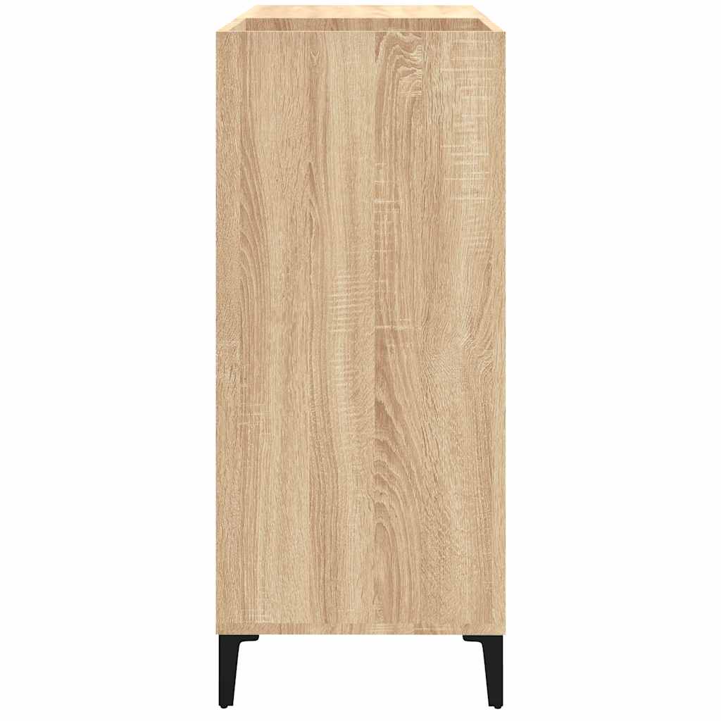 sonoma tölgy színű szerelt fa hanglemezszekrény 84,5x38x89 cm