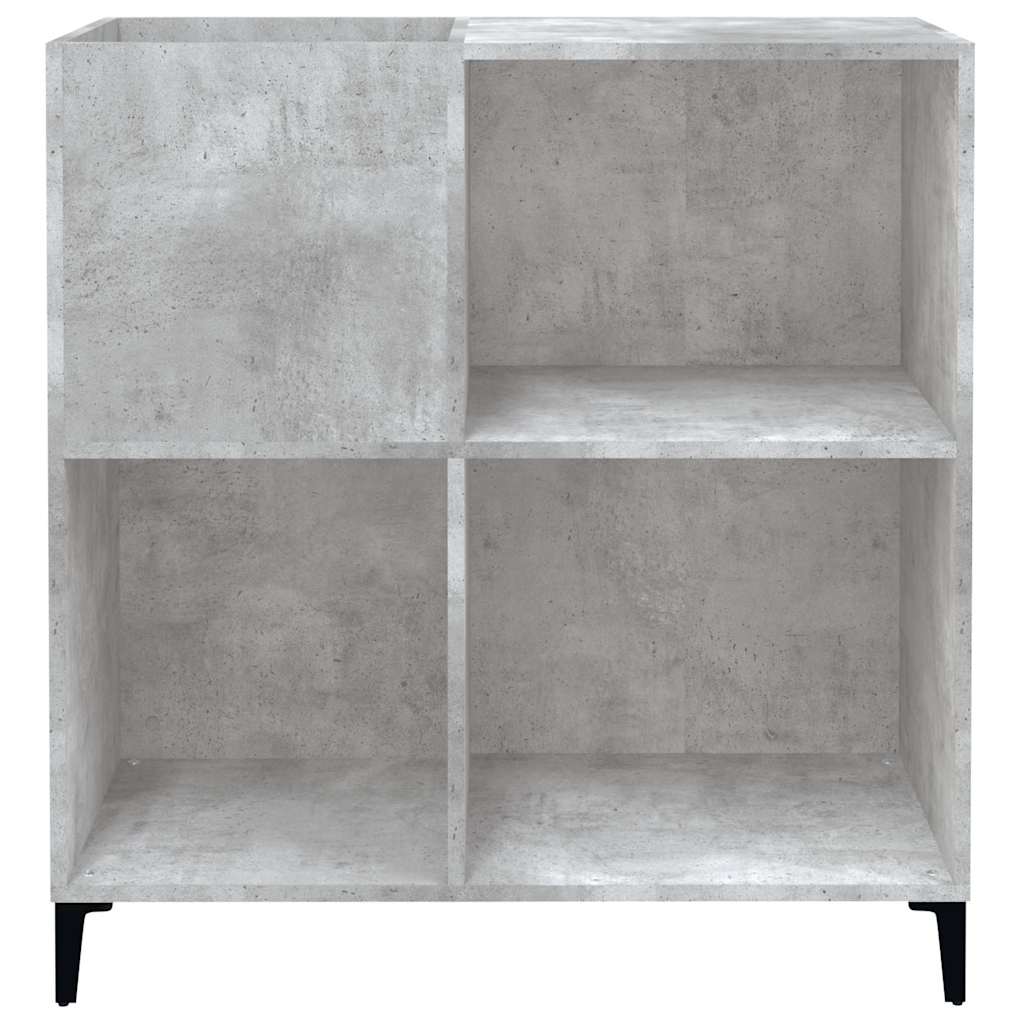 betonszürke szerelt fa hanglemezszekrény 84,5 x 38 x 89 cm