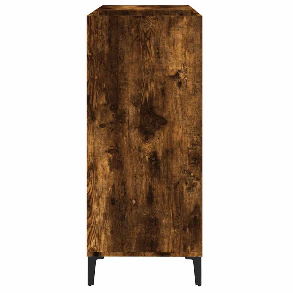 füstös tölgy színű szerelt fa hanglemezszekrény 84,5x38x89 cm