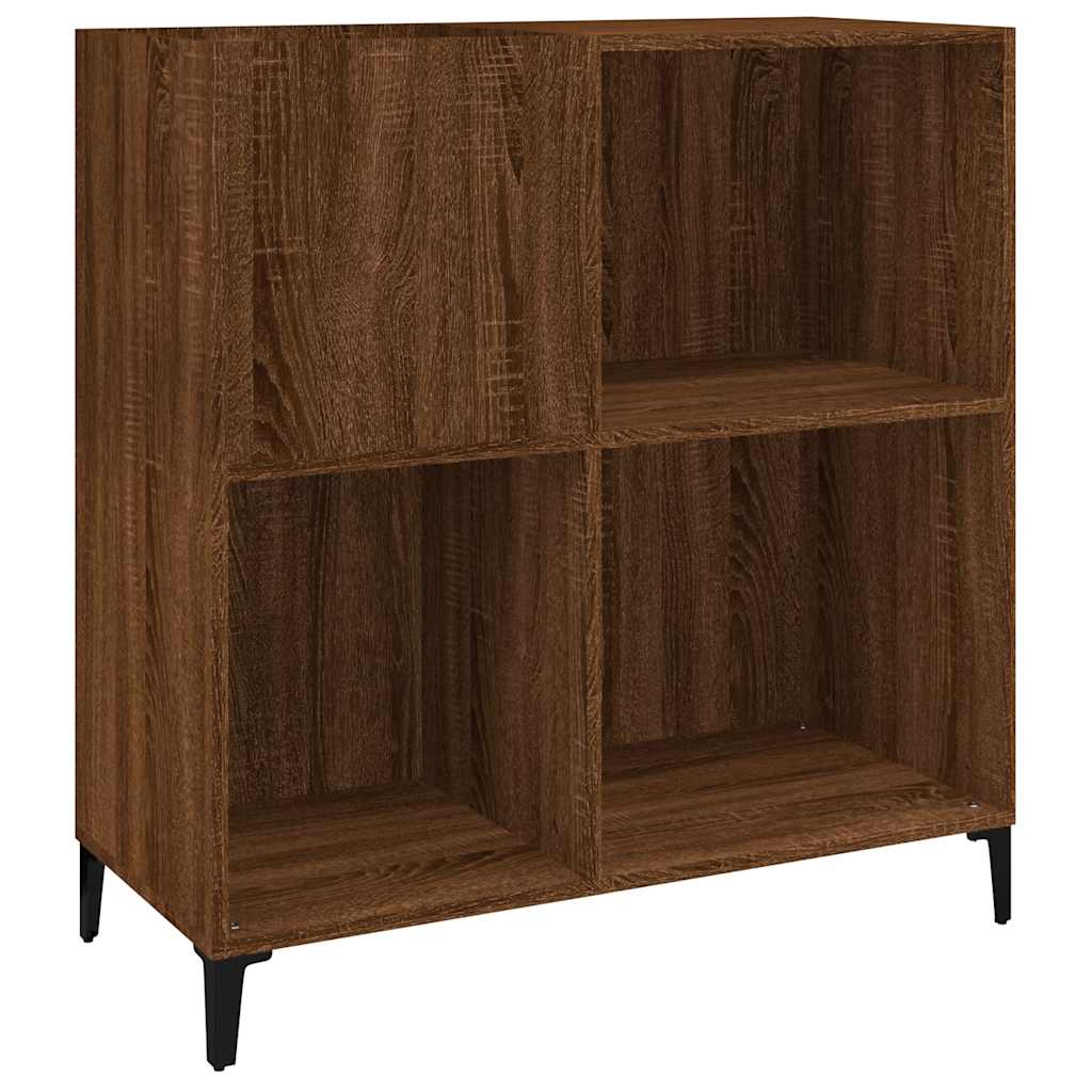 barna tölgy színű szerelt fa hanglemezszekrény 84,5x38x89 cm