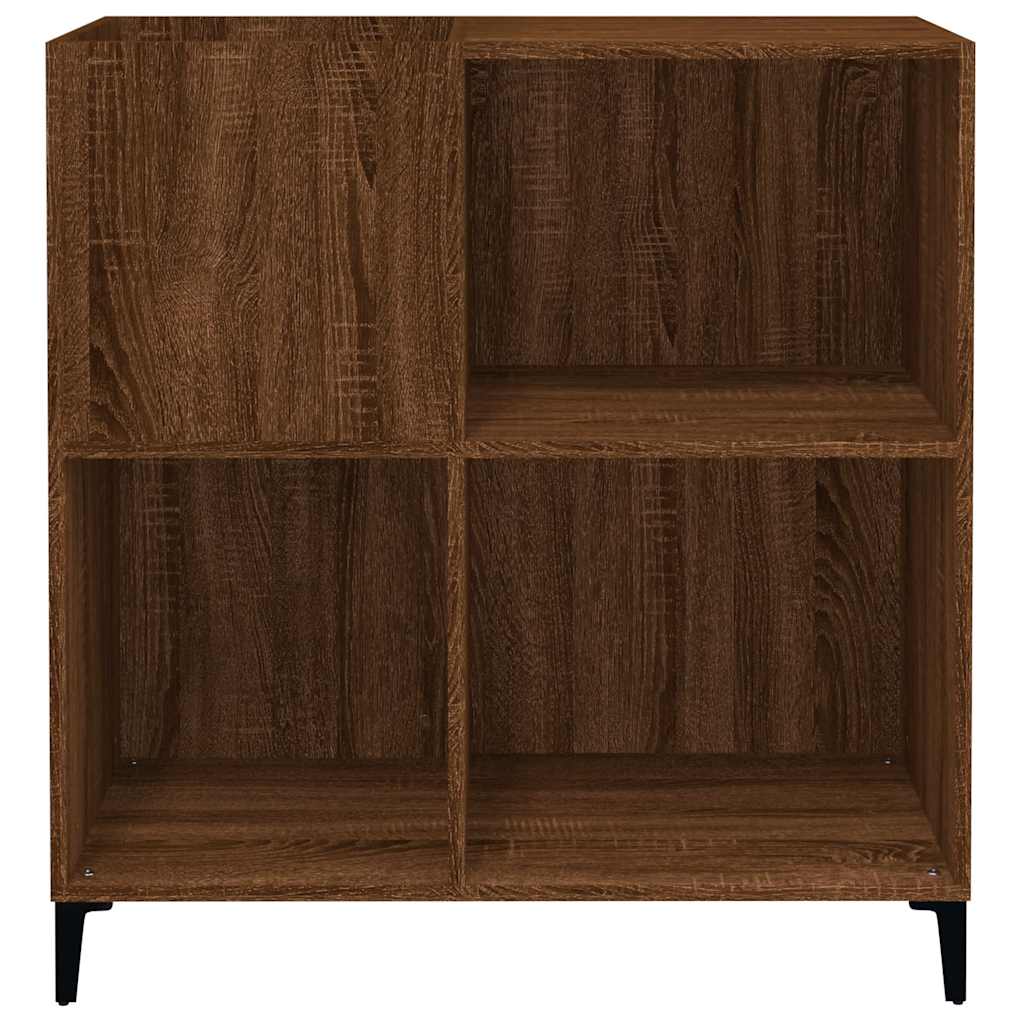 barna tölgy színű szerelt fa hanglemezszekrény 84,5x38x89 cm